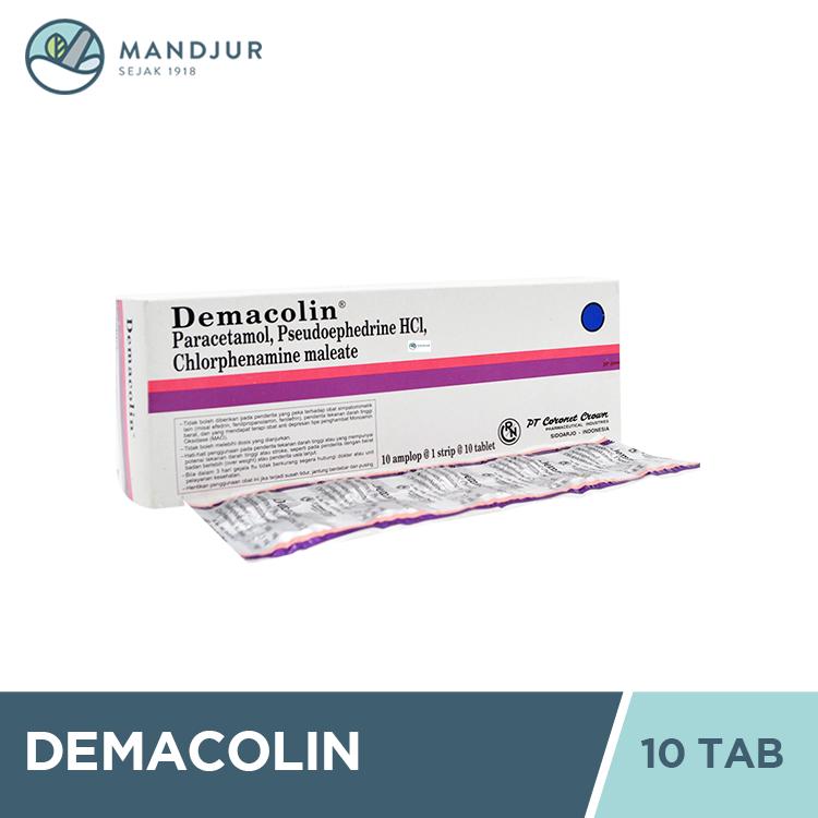 Demacolin 10 Tablet - Meredakan Flu, Hidung Tersumbat, Sakit Kepala