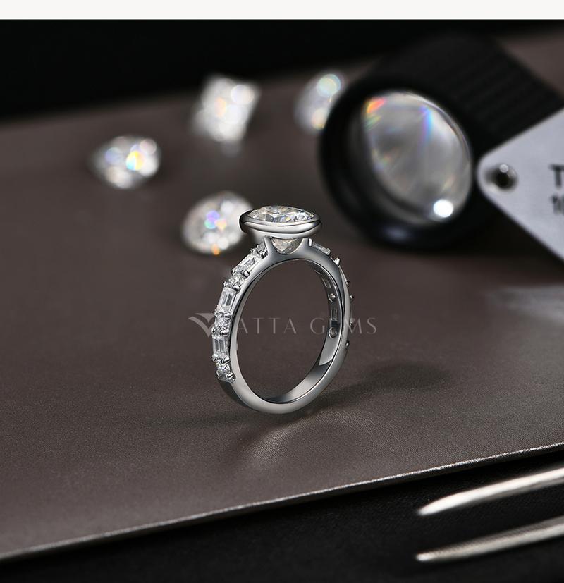 Product Introduction of 2.0CT Oval Cut Synthetic Moissanite ring Anniversary Engagement Gift Beauty Jewelry R134 4