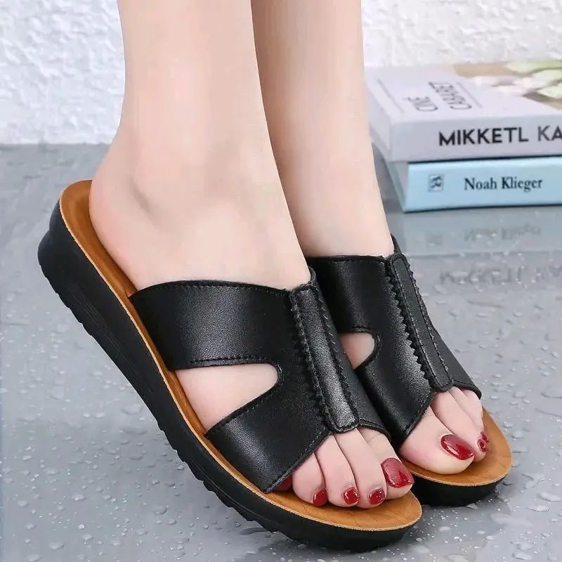 Sandal Bahan Kulit Premium Sol Anti Licin (ATS) 4