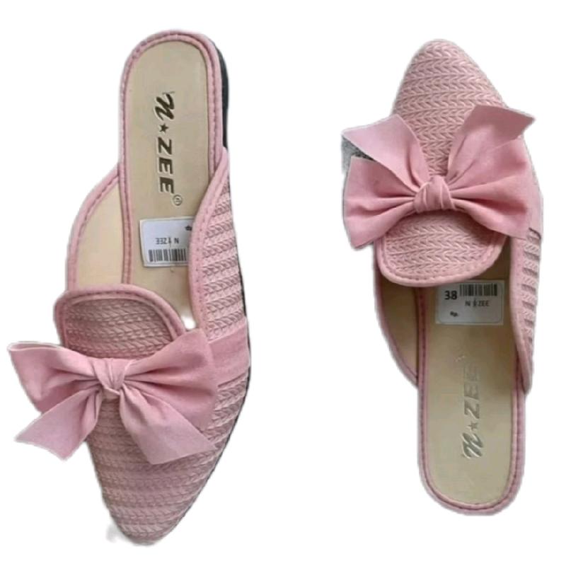 sendal bapau wanita / sendal wanita terbaru / sendal flatshous Pink Hitam Shoes 4