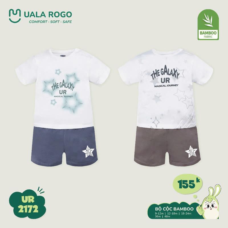 [BST XUÂN HÈ 2025] Bộ Cộc Ngôi Sao Chất Liệu Bamboo Mềm Mịn Cho Bé Từ 9-48M UalaRogo UR 2172