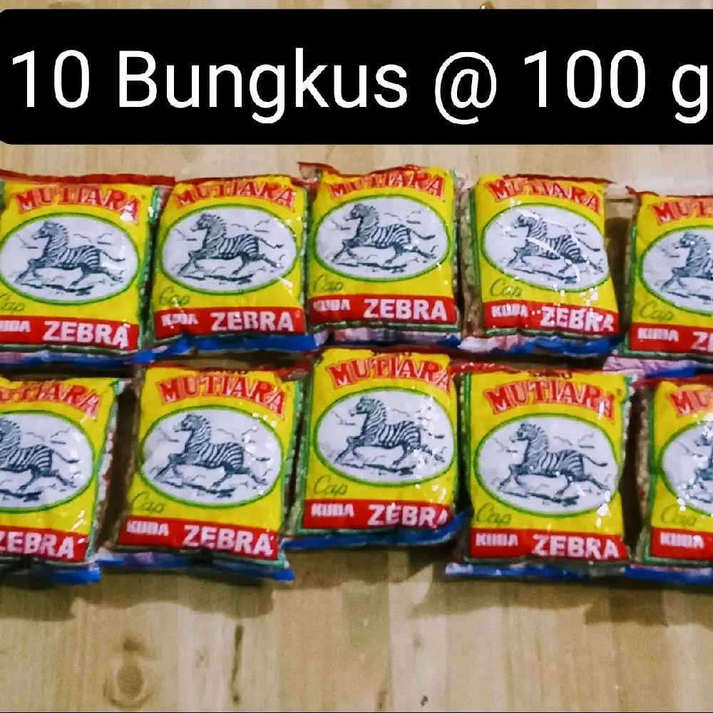 SAGU MUTIARA KUDA ZEBRA 10 BUNGKUS (@100GRAM) Food