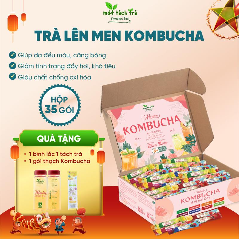 [BÁN CHẠY] Kombucha Mix Vị Hoa Quả Trà Kombucha Giàu Lợi Khuẩn Thơm Ngon Pha Sẵn Tiện Lợi-TẶNG BÌNH CHIA VẠCH