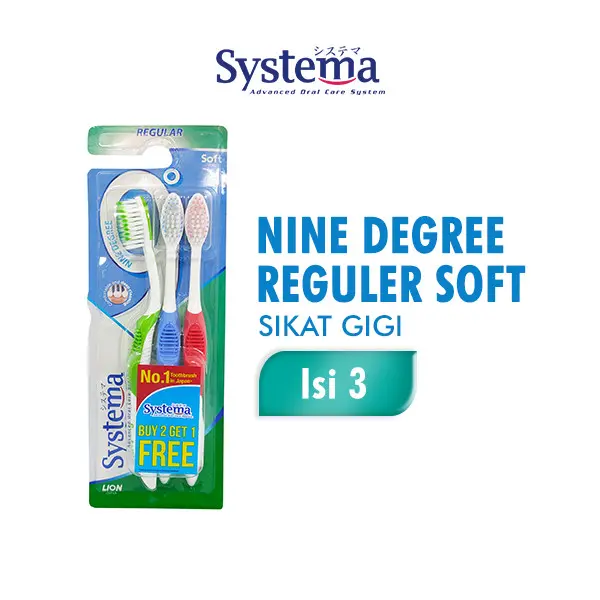 SYSTEMA SIKAT GIGI DEWASA NINE DEGREE REGULER SOFT 0