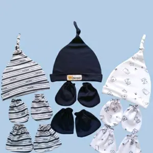 9in1 / 3 set topi dan sarung tangan Bayi newbron Bayi Baru lahir Usia 0-6 Bulan Terbaru Lengkap