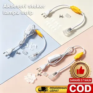 Soket lampu LED strip, cocok untuk digunakan dengan lampu LED strip 220V
