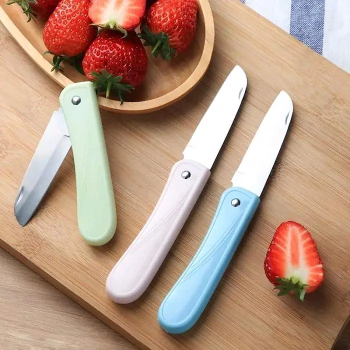 Pisau Dapur Lipat Mini Alat Pengupas Pemotong Buah & Sayuran Sta