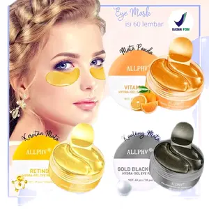ALLPHV Eye Gel isi 60PCS - Mata Panda & Gold Black Hydra-Gel Eye Patch untuk Kevitan Mata dan Kelembutan