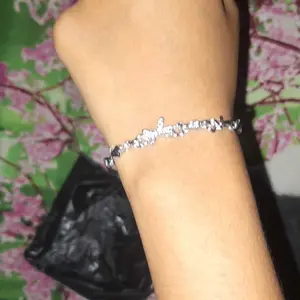 Gelang Serut Busur Zirkon Mengkilap Manis Wanita Gelang Perak Kristal Aesthetic Gelang Silver-coco_market