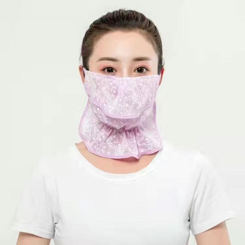 Mặt Nạ Chống Nắng Ren Chống Tia UV, Bán Chạy, Thiết Kế Tai Treo, Thoáng Khí, Khăn Quàng Cổ, Dây Đeo Tai, Chống Bụi, Khăn Quàng cổ Bịt Mặt, Phong Cách Gợi Cảm 3