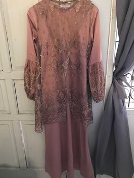 Product Review of FIRA LONG DRESS SET VEST OUTER TILLE BRUKAT GAMIS MUSLIM KONDANGAN TERBARU Wanita Remaja Dewasa Baju Pesta Rayon Mewah Setelan from K**N 1