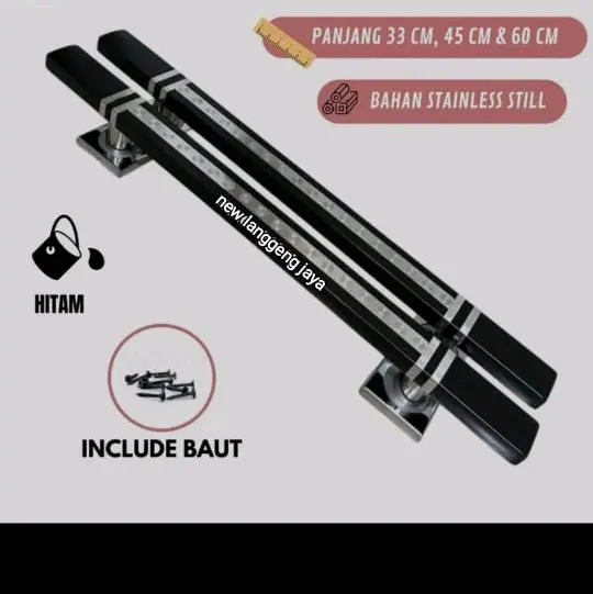 2pcs Handle pintu rumah 45cm,33cm Gagang pintu rumah Tarikan pintu full stainless steel stainlles 4