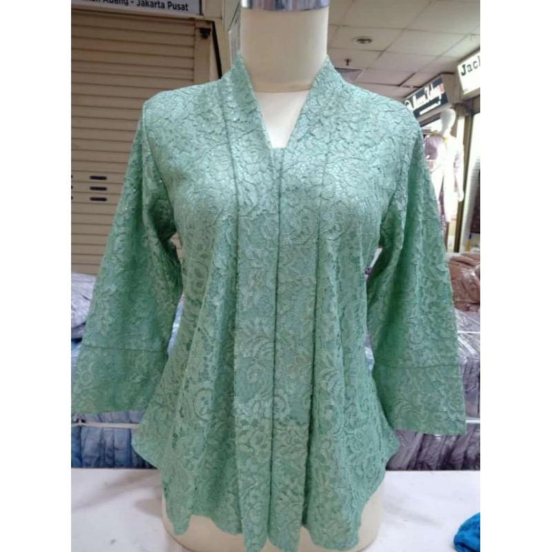 Product Introduction of Setelan Kebaya Jumbo Ld 130 Baju Kebaya kondangan Big Size Floy Brokat Lengan 7/8 11