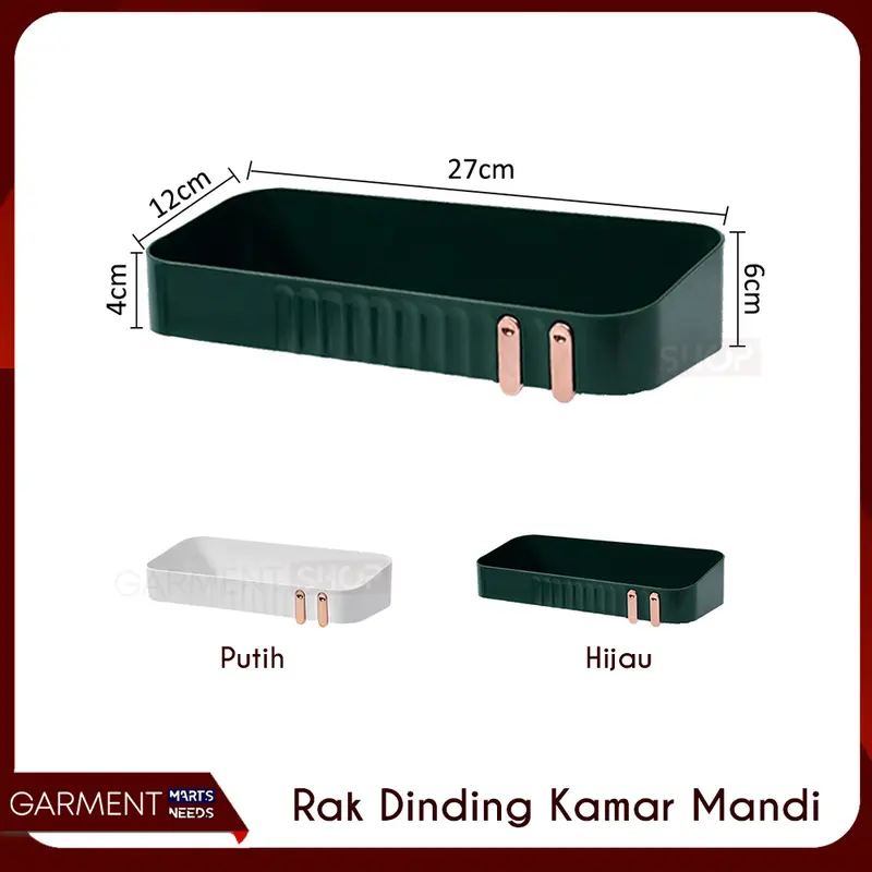 Rak Kamar Mandi Gantungan Sudut Sabun Sampo Odol Tanpa Bor Toilet Handuk Bumbu Tempel Serbaguna Dapur 5