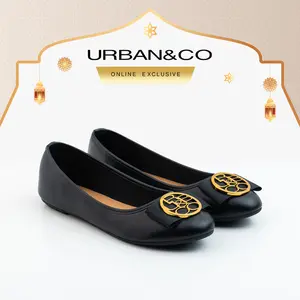 [NEW LOGO] URBAN&CO Flat Shoes Wanita Mura Shoes Ballerina Wanita untuk Kerja Sepatu Flat Lebaran - Mura