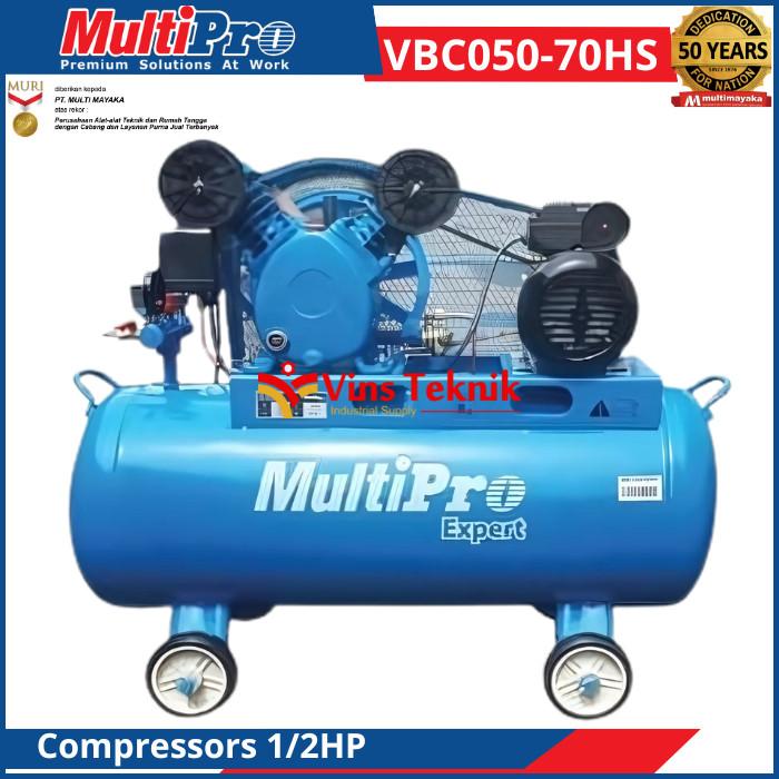 Gambar MULTIPRO VBC 050/70 1/2HP Air Compressor V-Belt Kompresor Angin VBC050/70 dari Vins Teknik Bekasi Kota Bekasi Tokopedia