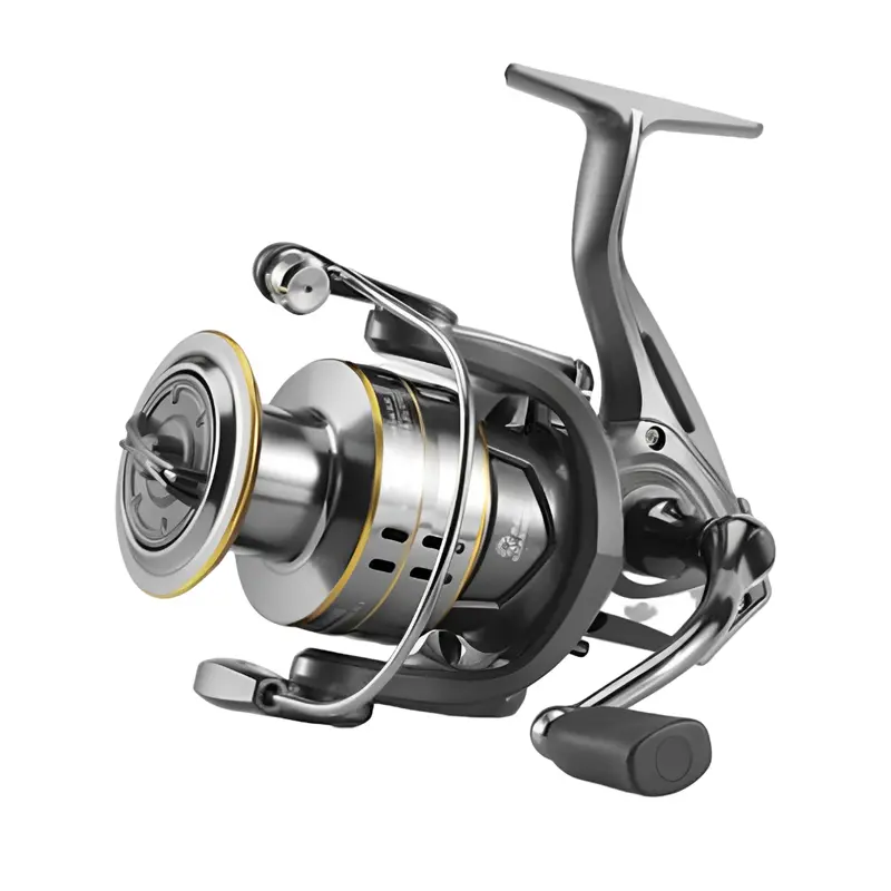 reel pancing shijiro p50  power handel joran pancing daido reel pancing putar Spinning Reel mesin poros kawat logam gulungan umpan Rasio kecepatan5.2:1 alat Rell Pancing rel pancing power handle 5