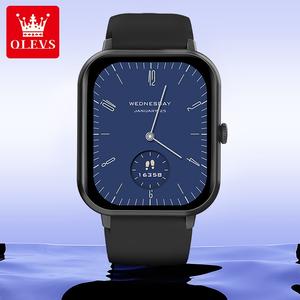 OLEVS Smart Watch For Men And Women Original Branded Waterproof HZL8203 Device Wearable Black Smartphone