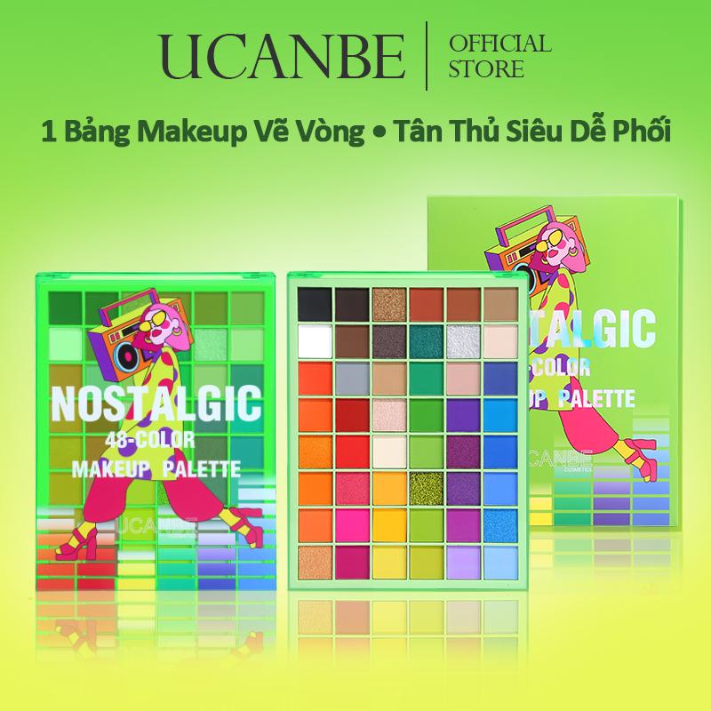 Bảng Phấn Mắt UCANBE 48 Màu – Lì, Nhũ, Kim Loại – Tông Hoài Cổ & Cầu Vồng – Lên Màu Chuẩn, Lâu Trôi – Makeup Mắt Mọi Phong Cách