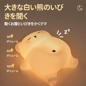 眠るそうないびきをかくクマのナイトライト,いびき効果音付ききのかわいいクマのナイトライト,タッチコントロールとタイマー機能,調整可能なミンるさと量,赤いちゃんと大人に適しており,授乳中の睡眠に最适です.中国広州の老人が日本でハイネックの帽子とボウルセットをかぶっています。