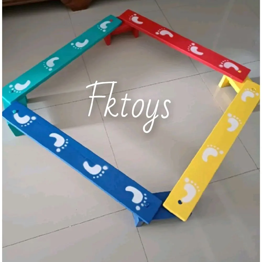 Papan titian isi 4 papan keseimbangan mainan edukasi