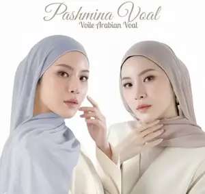 Hijab Pashmina Arabian vizcose Voile Ukuran 175 x 75 cm - Hijab Muslim Wanita Voal