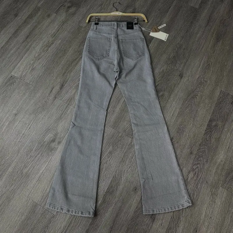 Celana jeans cutbray highwaist wanita bigsize kekinian panjang strecth 6
