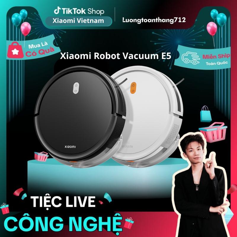 Robot Hút Bụi Lau Nhà Xiaomi Robot Vacuum E5 - tự động hút bụi lau nhà - bảo hành 12 tháng