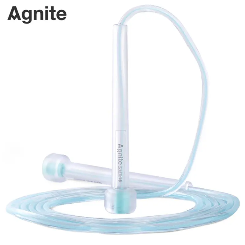 AGNITE Skipping Rope / Lompat Tali 2,8 m Bahan PVC PP Desain Transparant Adjustable ER035 Outdoor 1