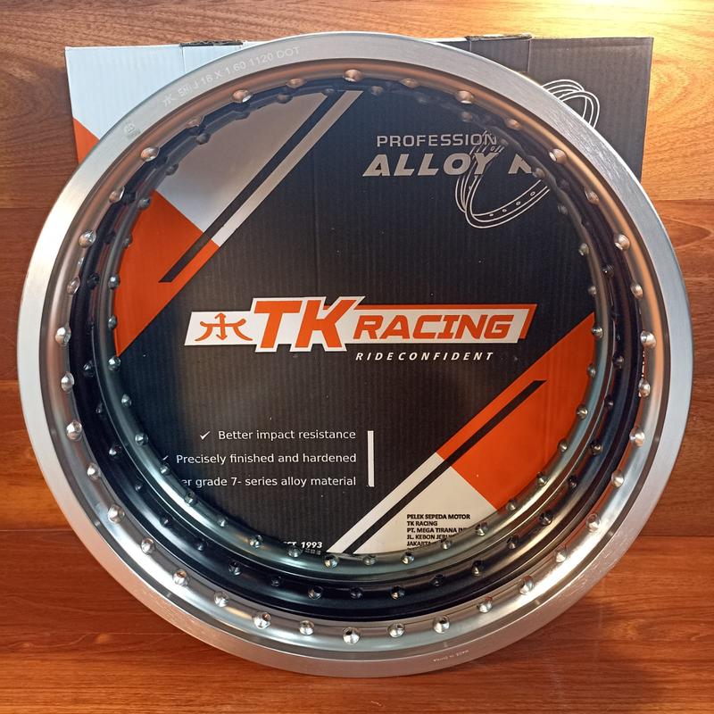 ALLOY TK RACING 160 RING 18 KILAT GLOSSY SILVER/BLACK/TITANIUM/BRONZE ...