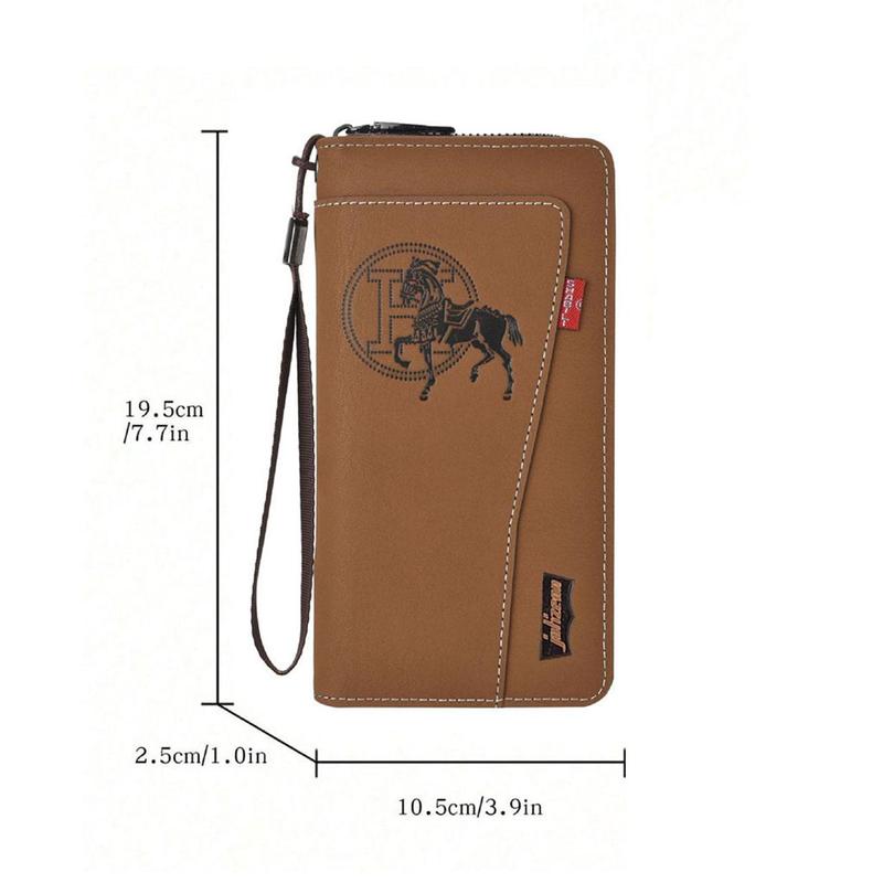Product Introduction of กระเป๋าสตางค์ผู้ชาย กระเป๋าสตางค์ใบยาว กระเป๋าใส่บัตรมัลติฟังก์ชั่น กระเป๋าใส่โทรศัพท์มือถือ ความจุมาก สไตล์วินเทจ ทำจากหนัง PU พร้อมกระเป๋าสตางค์และที่ใส่บัตร 10