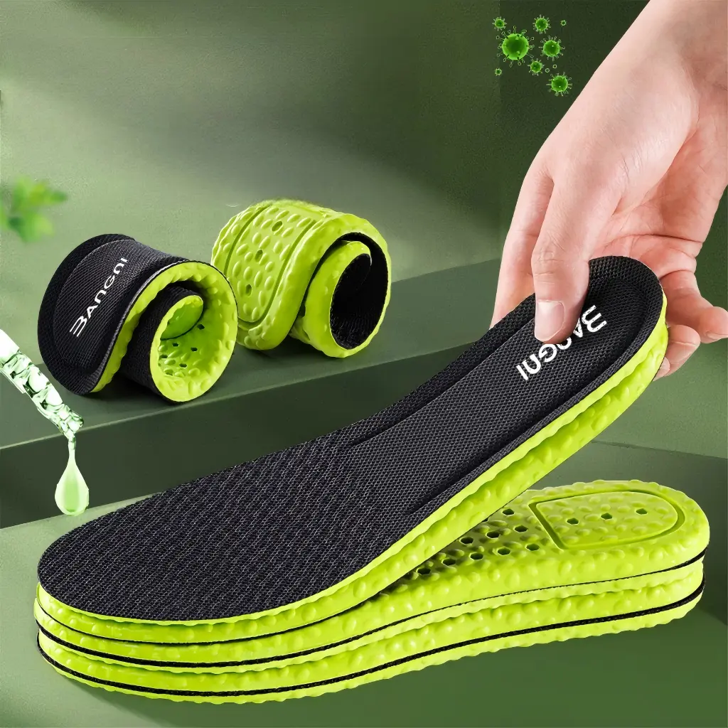 { BANGNI }Insole Sepatu Anti Bau & Antibakteri untuk Pria Wanita - Sol Sepatu Olahraga Breathable Orthopedic Empuk (Model: SOL-001/SOL-002)