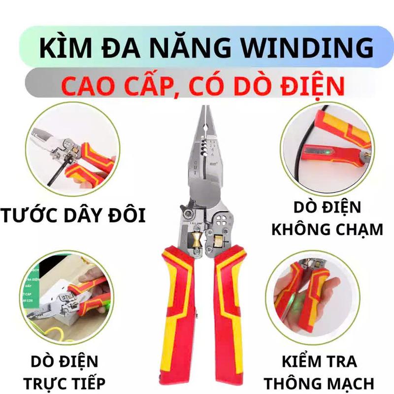 KÌM ĐA NĂNG DÒ ĐIỆN KHÔNG CHẠM- CẮT DÂY XOẮN DÂY,BẤM COS KIỂM TRA ĐIỆN BÚT THỬ ĐIỆN LOẠI CAO CẤP NHẤT MINH KHÔI