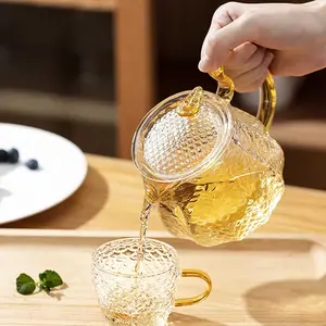 HMLOVE Teko Teh Kaca Saringan Tahan Panas Api Infuser Teapot 600ml - HM5 teko  teh  tahan  panas