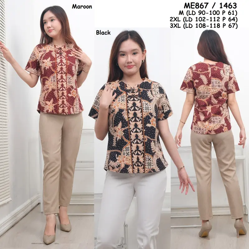 Blouse Batik Wanita Reg - JUMBO ME867 4