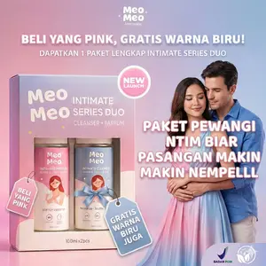 Meomeo Intimate Series Duo Paket Lengkap pH Cleanser & Perfume Vanilla Rose Netralkan Bau pH Tahan Sepanjang Hari