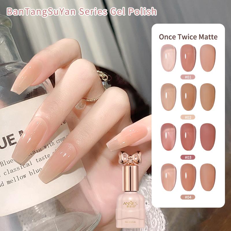 Gel Sơn Móng Tay Màu Nude Thạch Băng 10ml Gel Ngọc Bích Mới Cần Đèn Làm Móng Để Khô Có 4 Màu