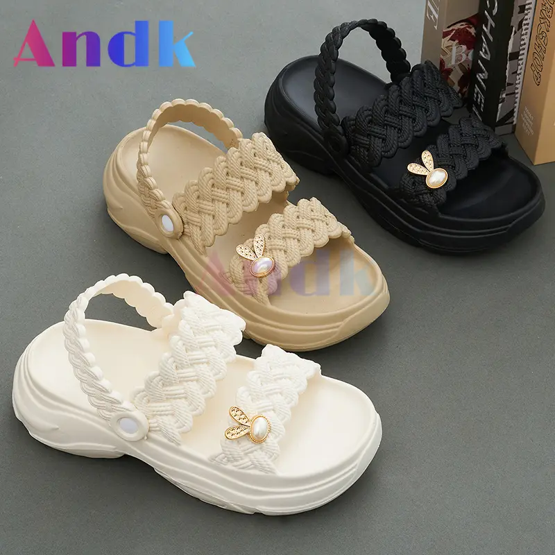 ANDK 2025 Sandal Wanita Terbaru Sandal Wanita Terbaru Sandal Wedges EVA Elastis Korea Sepatu Wanita sandal  wedges sofiya