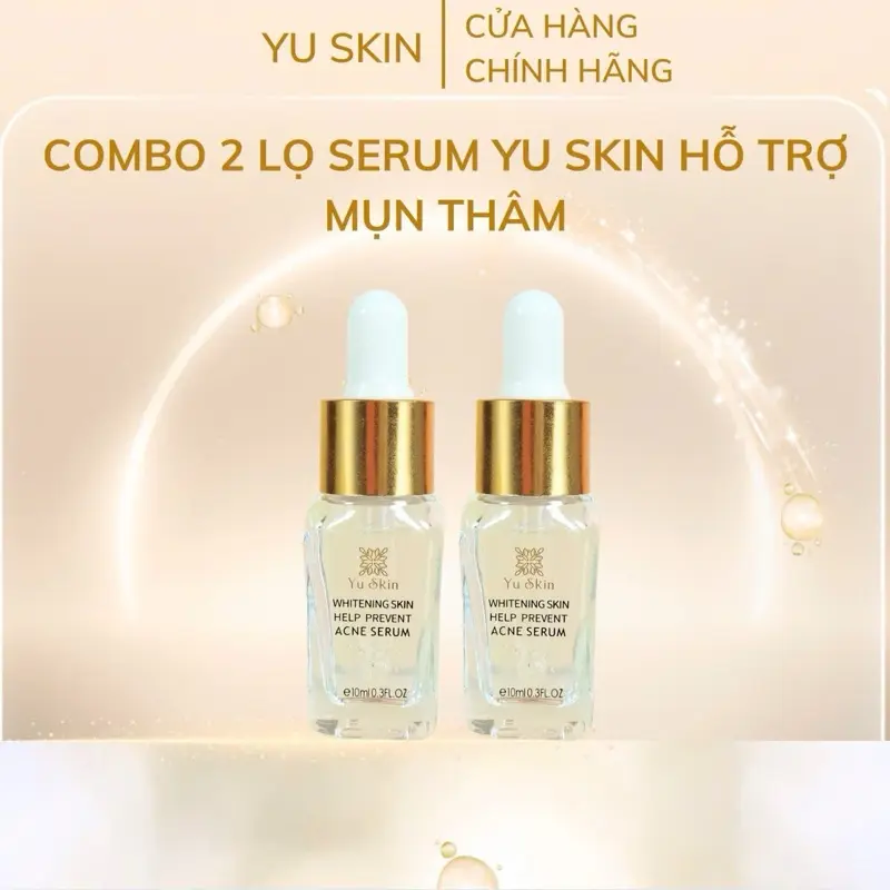Combo 2 Lọ Serum Mụn Yu Skin 10ml Trắng 0