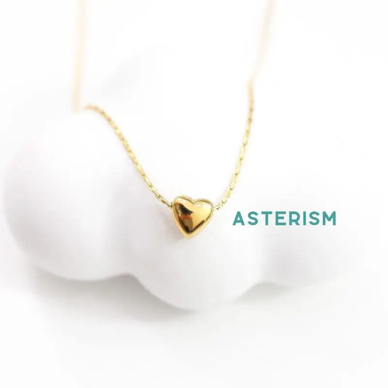 Asterism Mini Single Heart Minimalist Necklace Daily Fashion Accessories For Women