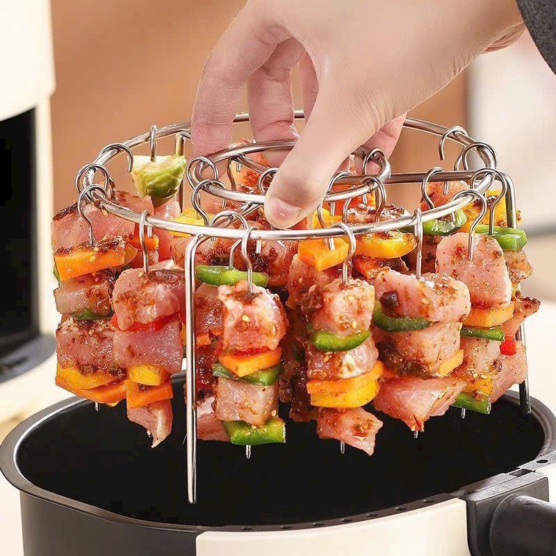 Giá Nướng/Xiên Thịt Nướng 24 Xiên Cho Nồi Chiên Không Dầu Chất Liệu Inox 304…