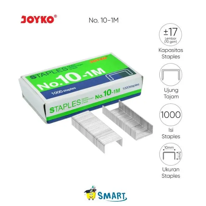 (1KOTAK KECIL)JOYKO ISI STAPLER NO 10-1M Stationery