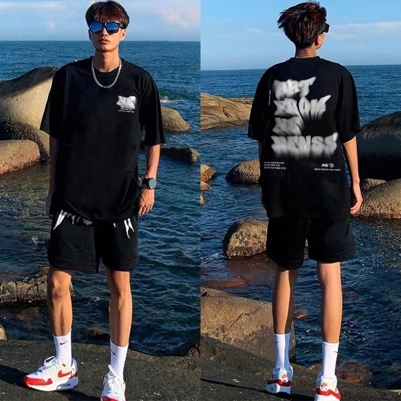 TT TOKO MODE baju pria oversize Baju Oversize Pria | Kaos Pria Premium Tebal | Kaos Cotton Combed 30s | Kaos Cowok Distro Original 100% | Blurred Font Fashion Print T-shirt | T shirt Pria | Baju Polos Pria | Baju Kaos Oversize Couple | Kaos Lengan Pe 3