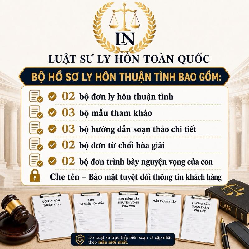 MẪU ĐƠN LY HÔN THUẬN TÌNH