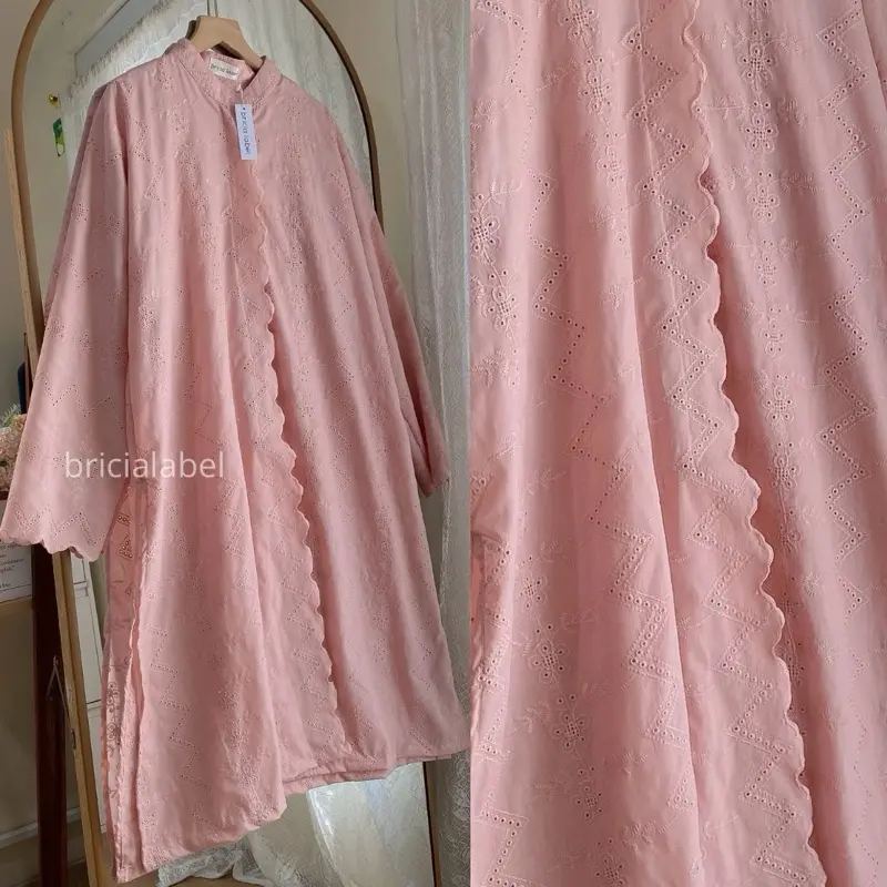 Cotton bordir peach