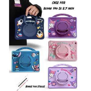 Softcase for Redmi Pad SE 8.7 inch Casing Bahan Silikon Standing Free Bonus Pen Stylus Cover