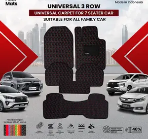 JK Karpet Mobil kulit  6pcs 3 Baris waterproof premium|Universal bisa diaplikasikan ke semua mobil Car