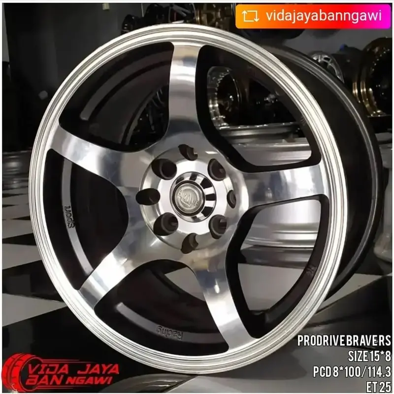 PRODRIVEBRAVERS VELG R15 COCOK UNTUK MOBIL AVANZA XENIA JAZZ BRIO YARIS AYLA CALYA DAN LAIN-LAIN 0