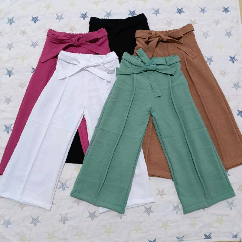 Celana Kulot Anak Perempuan model terbaru untuk anak 4-11 tahun bahan cringkle airflow 0