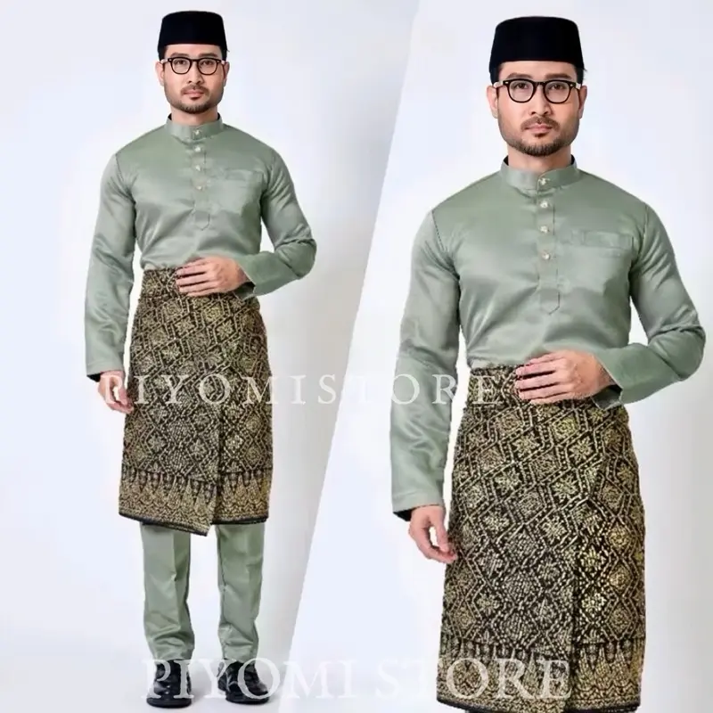 ￼Set baju celana melayu cekak musang teluk belanga pria Premium 6